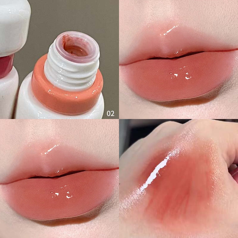 Soft Color Mirror Lip Glaze Moisturizing Mirror Water Light Color Long-lasting Makeup Lip Gloss