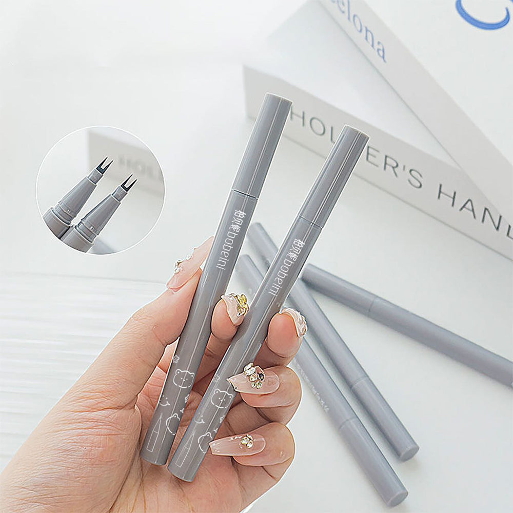 Double-claw eyeliner extremely thin two-claw lower eyelashes eyeliner liquid pen is waterproof  non-smudge and sweat-proof