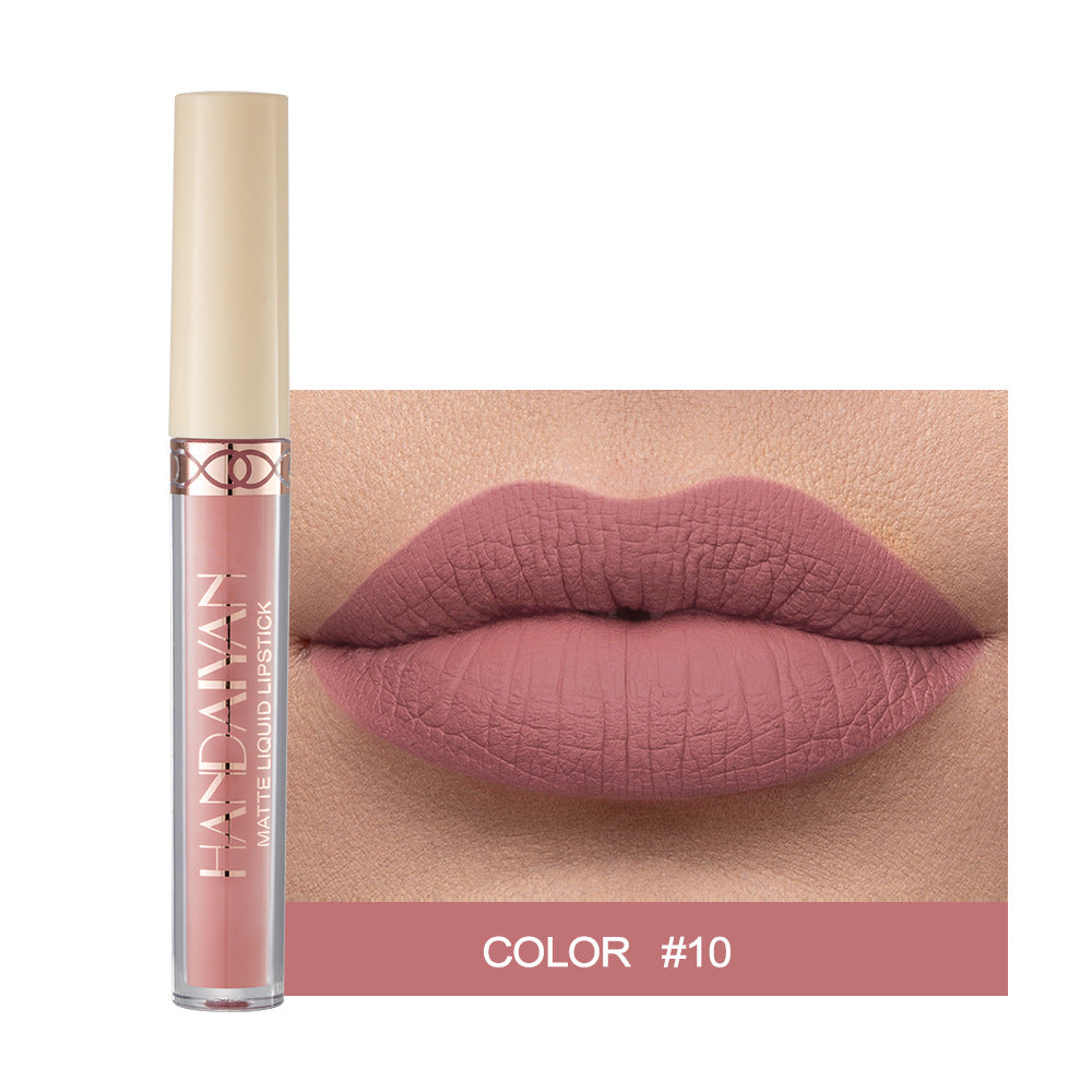 Waterproof Nude Matte Liquid Lipstick Non-stick Cup Lip Tint Makeup Matte Red Lip Gloss Cosmetics Long Lasting Lipsticks