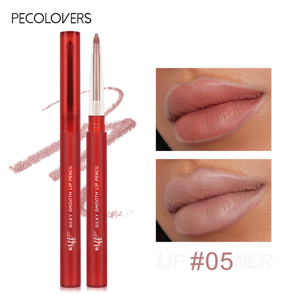 2-in-1 Matte Nude Lip Liner Waterproof Long Lasting Lipstick Pen Pink Purple Velvet Contour Red Lip Tint Line Cosmetic