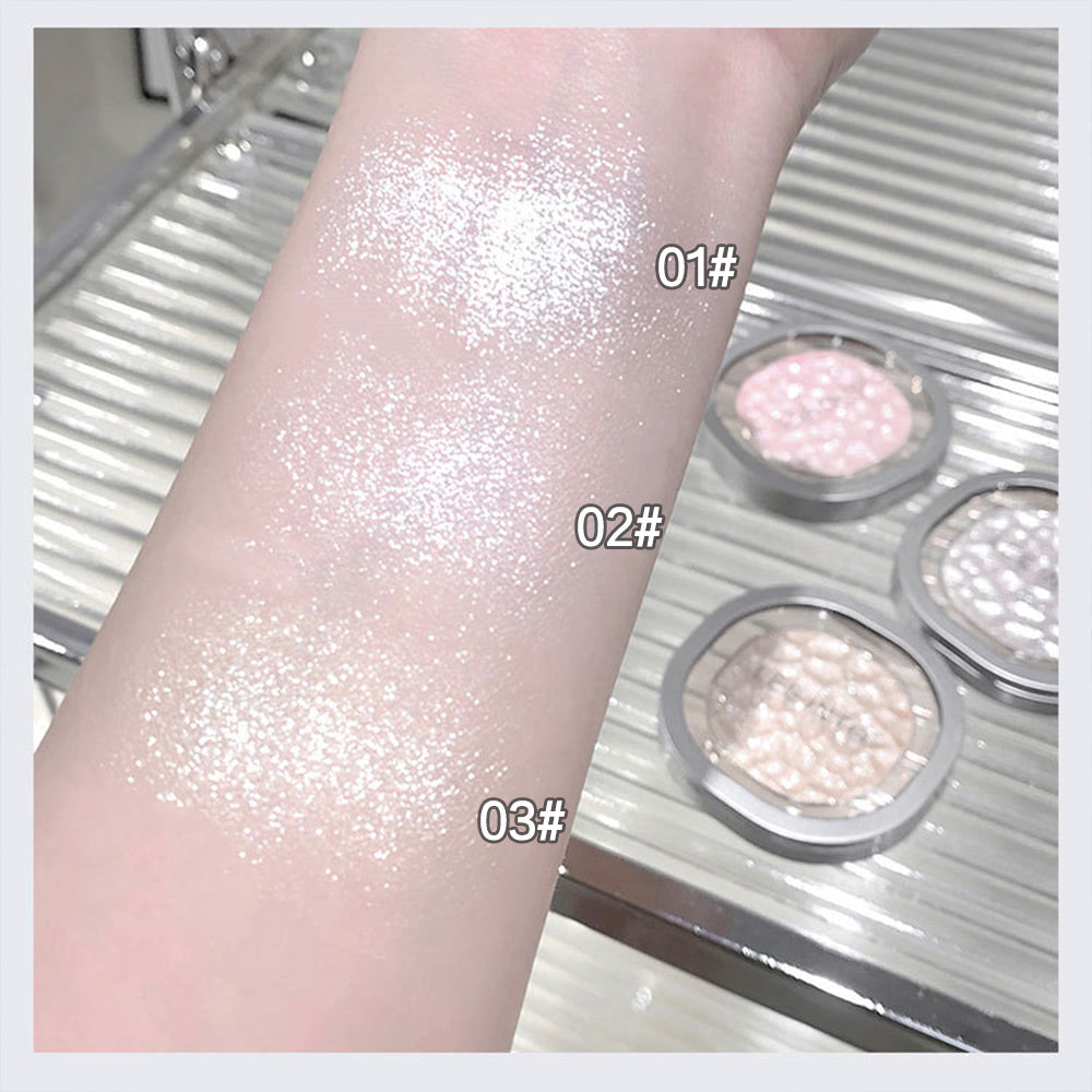 Highlighting Powder Pearlescent Fine Mashed Soft Texture  Non-flying Powder Brightening Long-lasting Highlighter Palette