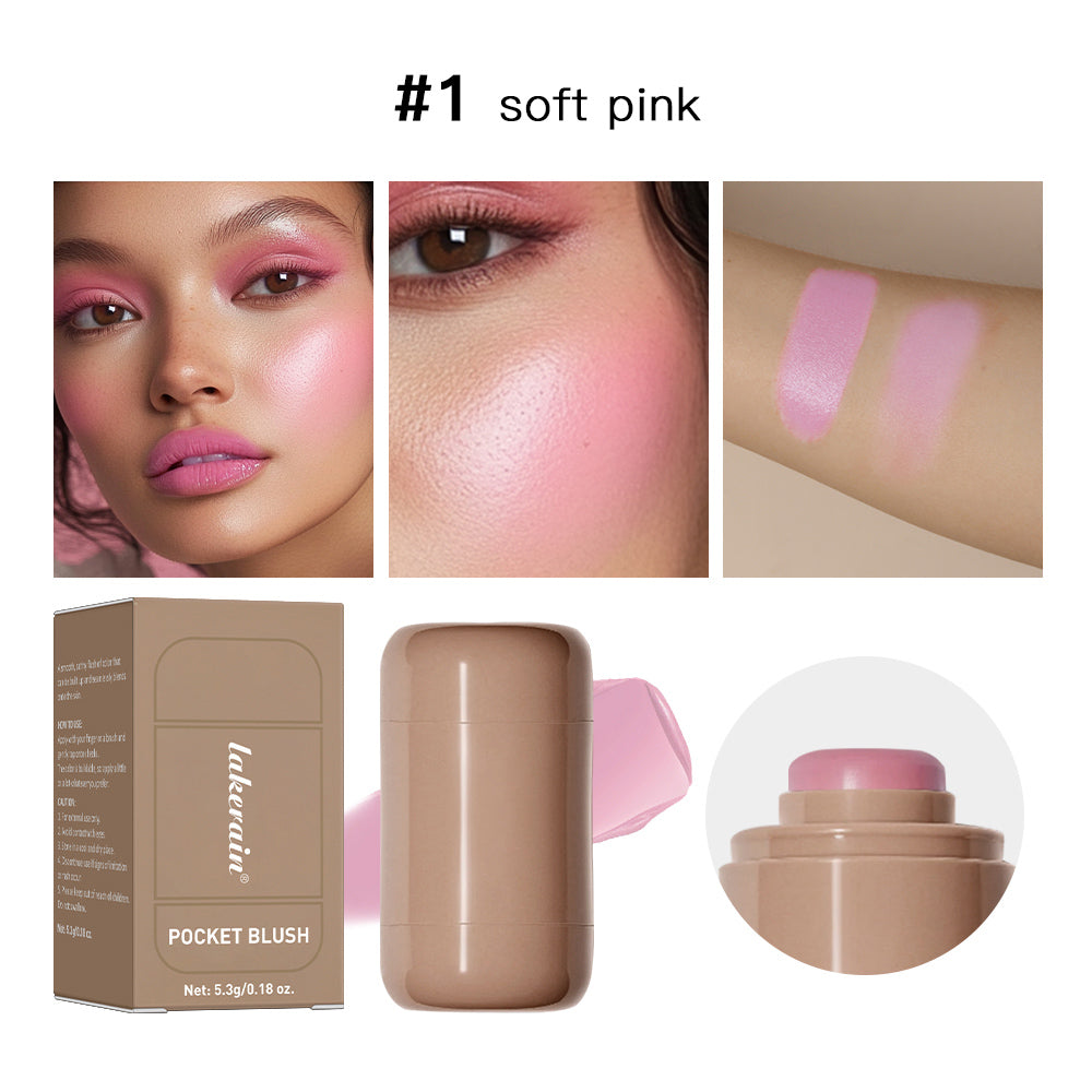 Pink Beauty Multi-use Blush Stick For Lips Cheek Long-lasting Hydrating Highlights Brighten Soft Natural Flush Cream Blush Stick