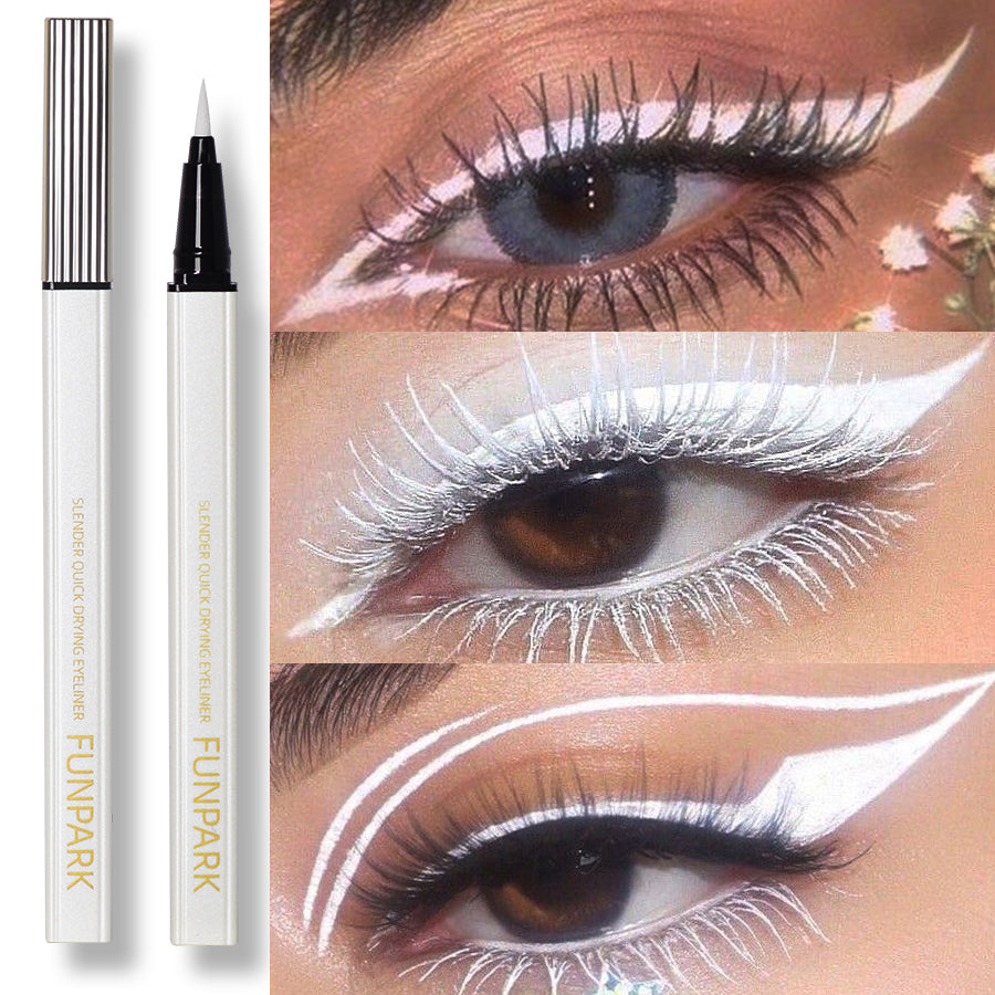 1PC Matte Liquid Eyeliner Waterproof Long Lasting Eye Pencil White Eye Liner Lying Silkworm Pen Makeup For Eyes Wonmen Cosmetic