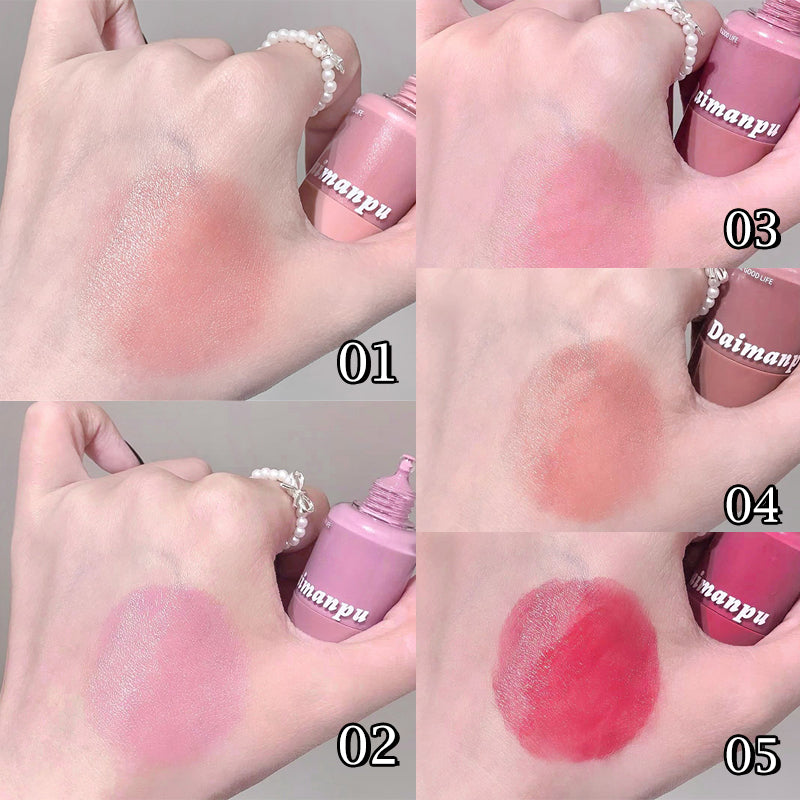 Vitality Pink Pressed Blush Liquid Water Light Expansion Color Cheek Tint Makeup Rouge