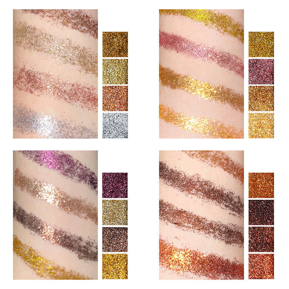 16 Colors Glitter Sequin eyeshadow Palette Diamond Shimmer Body Face Art Makeup Waterproof Skin Sequins Gloss Eyeshadow Palette