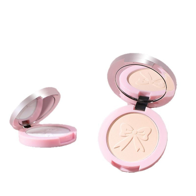 bow makeup powder oil control concealer repair plate makeup powder long-lasting waterproof powder