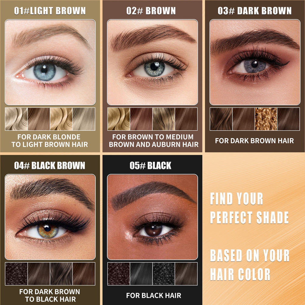 Waterproof Eyebrow Pen 2-in-1 Eyebrow Pencil And Tint Microblading Eyebrow Pencil with 4 Split Head for Perfect Brows