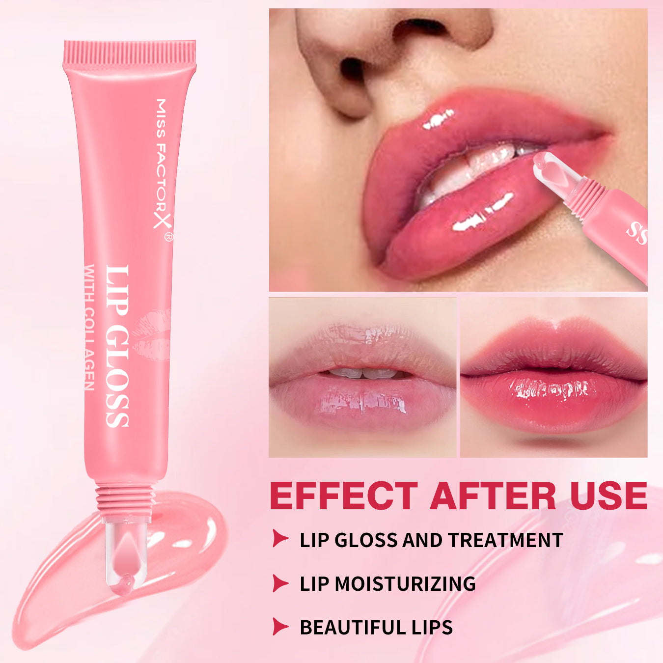 6pcs/box 6-color lip gloss set Unique gift set Long-lasting moisturizing Glossy lip color Valentine’s Day gift Thanksgiving gift