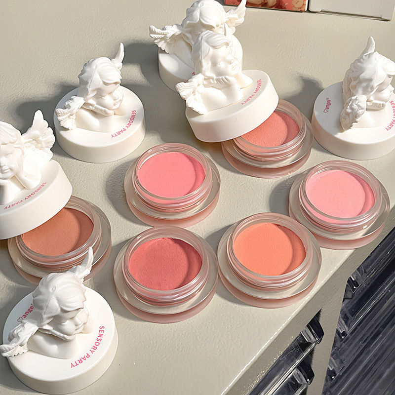 Angel Blush Cream Mousse Texture Matte Natural Radiance Long Lasting Vegan Highlighter Contour Makeup