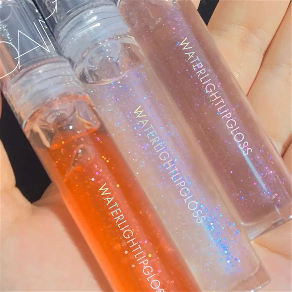 Wet Gloss Crystal Jelly Lip Gloss Shiny Clear Mirror Moisturizing LipGloss Glitter Liquid Lipstick Lips Oil Lip Tint Care Makeup