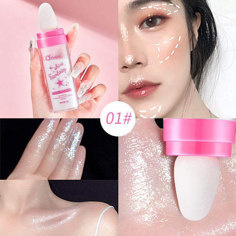 Fairy Highlight Pat Powder  Pearlescent Full Body Contouring Powder Natural three-dimensional contouring