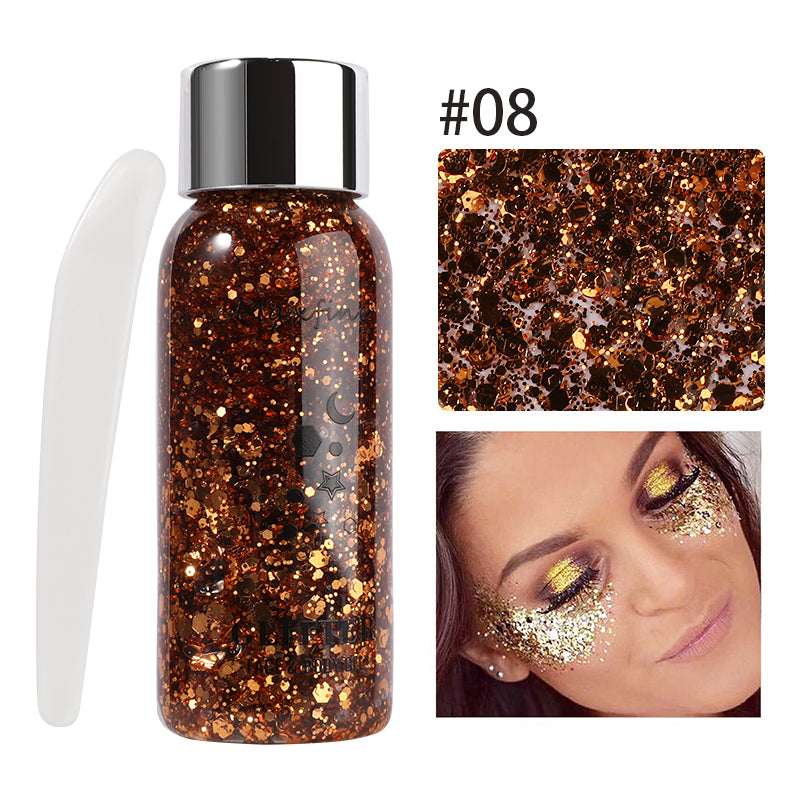 Body Face Glitter Gel Long Lasting Waterproof Eye Hair Eyeshadow Multifunctional Party Stage Deco Makeup Cosmetics