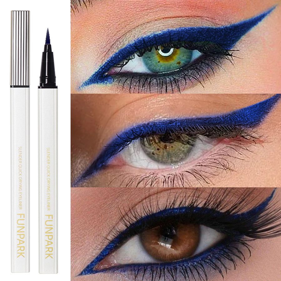 1PC New Blue Quick Drying Liquid Eyeliner Pen Waterproof Smooth Long Lasting Colourful Pigment Eye Liner Pen Makeup Eye Beauty