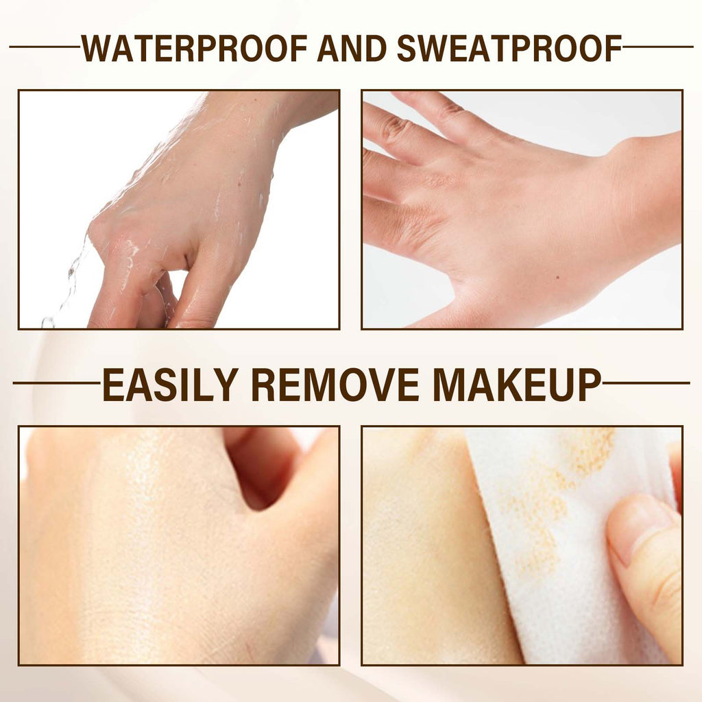 Jaysuing Liquid Foundation Temperature Color Changing Waterproof No Creasing Long-lasting Moisturizing No Separation Makeup