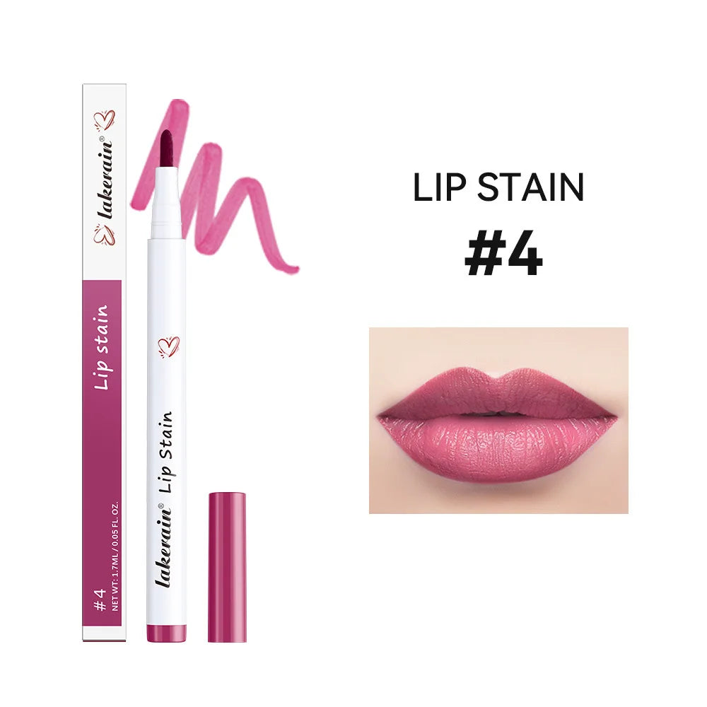 Lip Stain Pencil Liquid Lip Liner Waterproof Plumping Lip Tint Natural Matte Nude Brown Long Lasting Beauty Marker Pen Makeup