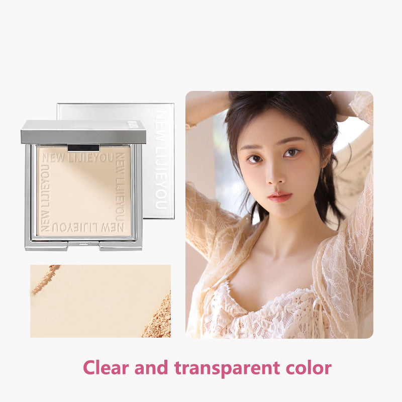 Waterproof powder with mirror  durable makeup full face coverage compact powder cosmetics base 3 colors