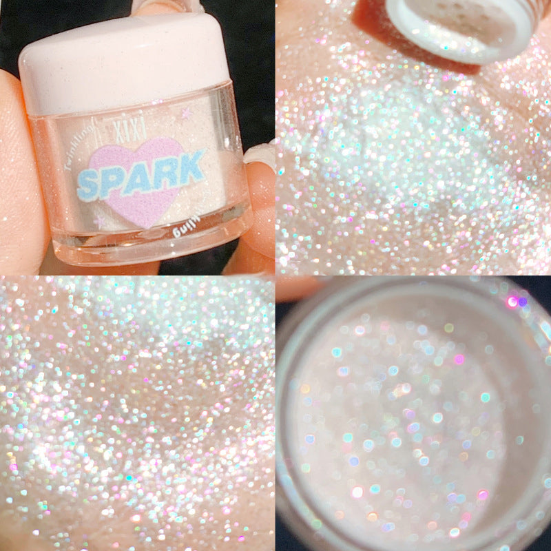 Dream Glitter Highlighter Powder Eyeshadow Makeup Face Brightening Pearl Three-dimensional Highlighter Powder Shimmer Cosmetics