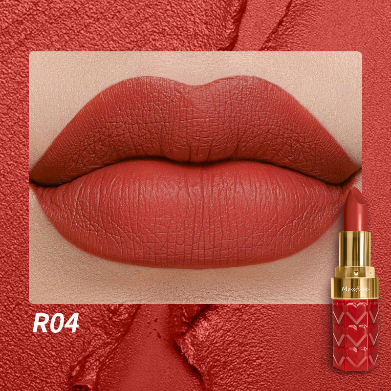 Nude Matte Lipsticks 4 Colors Waterproof Long Lasting Lip Stick Not Fading Sexy Nude Red Pink Velvet Lipsticks Makeup Cosmetic