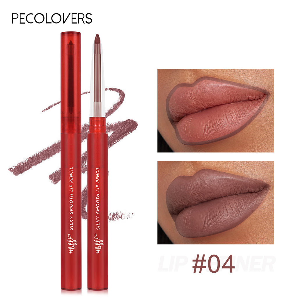 2-in-1 Matte Nude Lip Liner Waterproof Long Lasting Lipstick Pen Pink Purple Velvet Contour Red Lip Tint Line Cosmetic