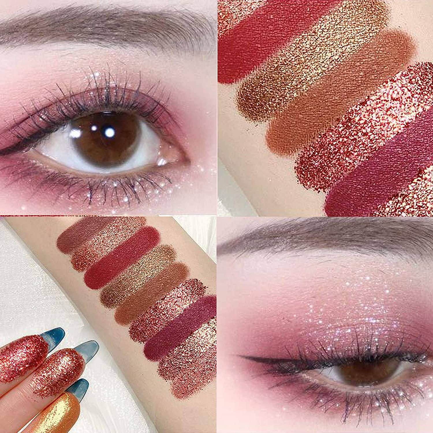 18 Color Eyeshadow Palette   Pearly Finish Earth Color Tone  Long Lasting Natural Blendable  Gifts For Women