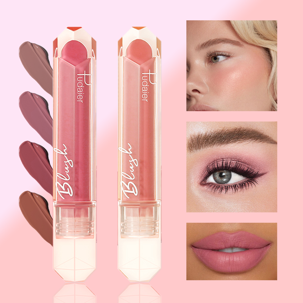 Multifunctional soft matte blush 9 colors available  natural contour blush stick