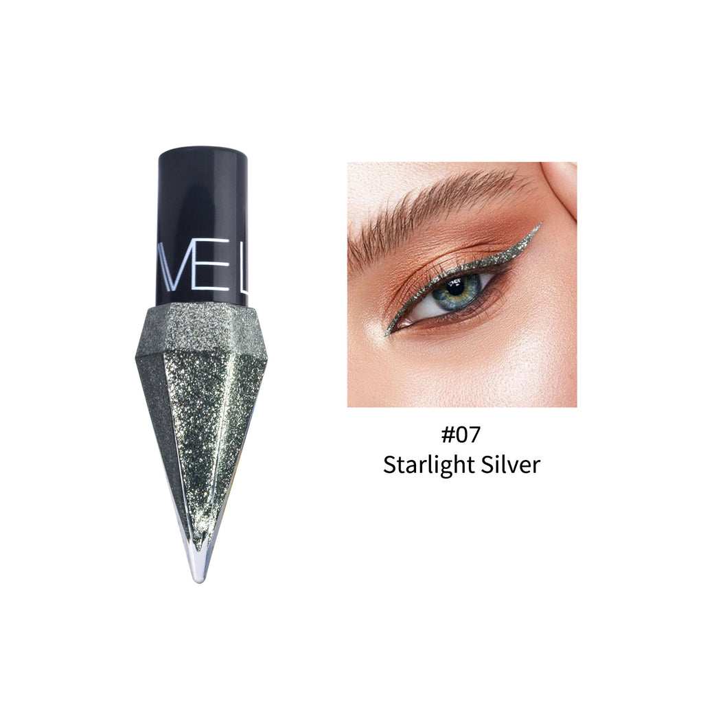 Diamond Sparkling Liquid Eyeliner Pearlescent color development quick dry waterproof not easily smudging liquid eyeliner