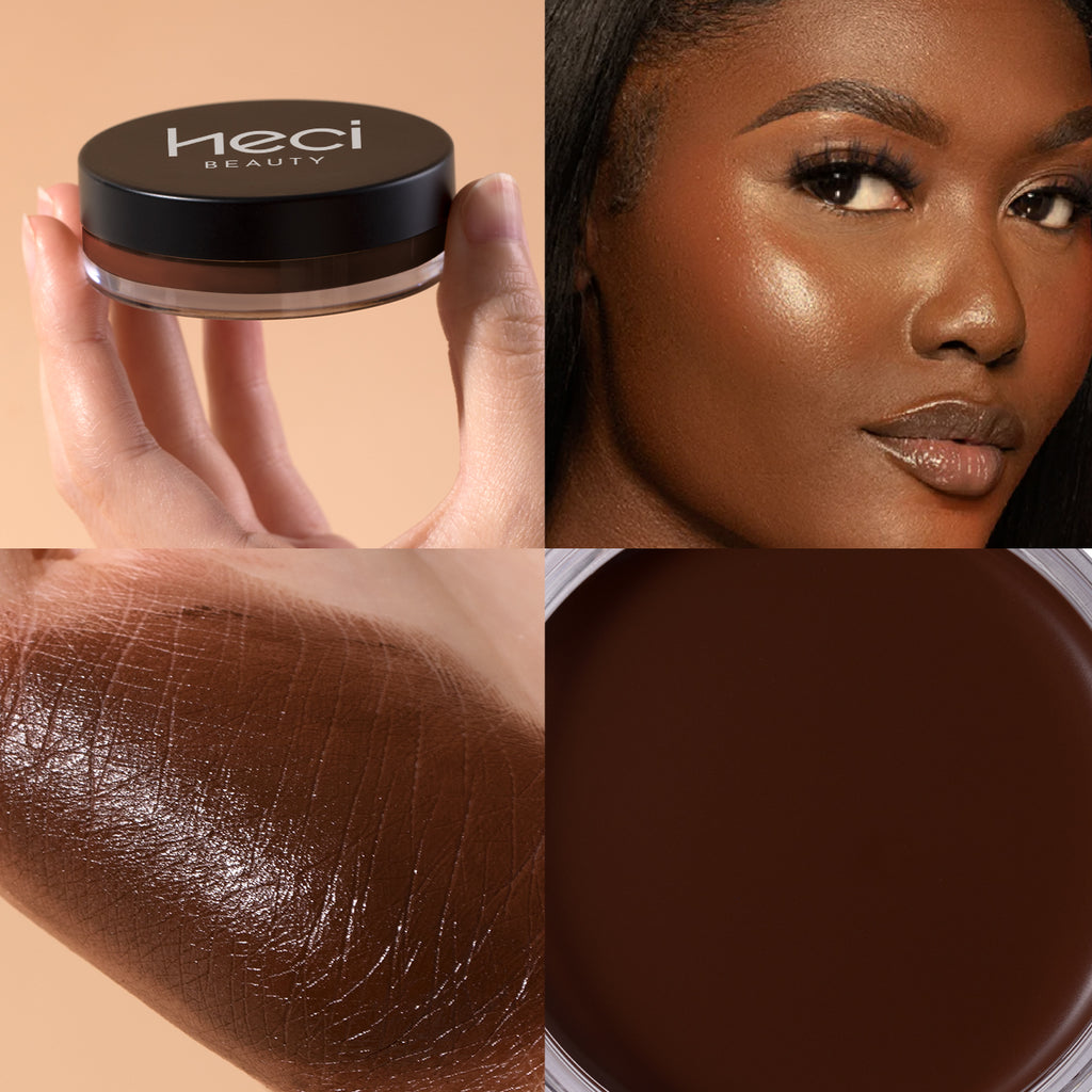 Waterproof Foundation Full Coverage Oil-control Matte Velvet Nourishing Flawless Cream Foundation  0.7oz Cream Bronzer Makeup