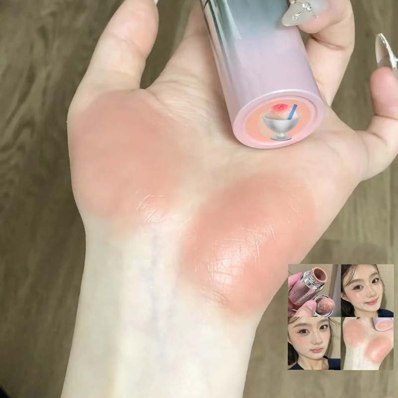 5colors Liquid Blush Matte Waterproof Blush Sponge Brush Head Natural Lasting Breathable Cheek Face Blusher Contour Makeup Women