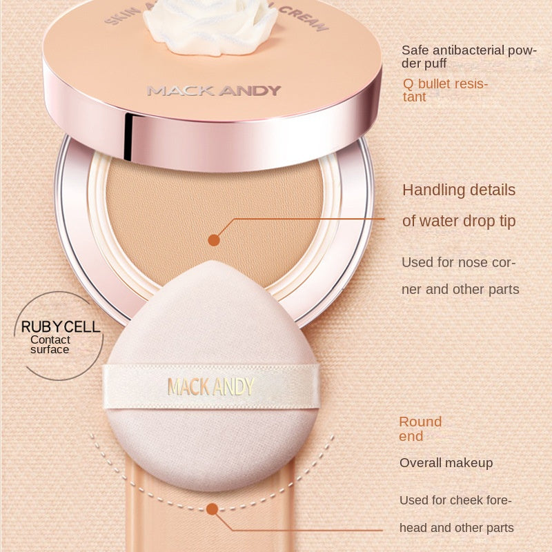 Brightening Skin Beauty Cushion Foundation Petals Lightweight Clothing Long Lasting Smear-Proof Makeup Oil Control BB Cream