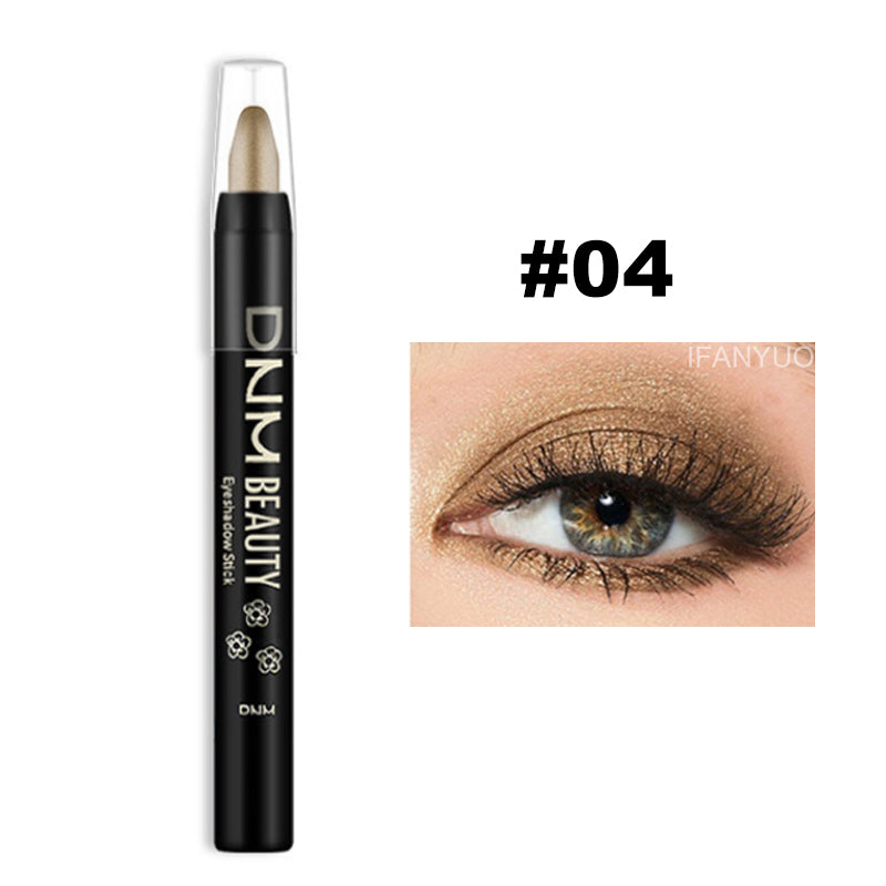 16 Colors Pearlescent Eyeshadow Sticks High Pigmented Eyeshadow Pencil Glitter Waterproof Long-Lasting Eye Makeup Non-Smudged