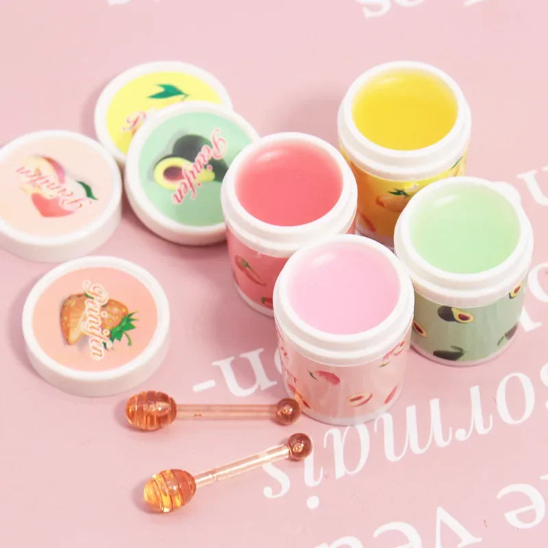 Korea Lip Sleeping Mask Colorless Makeup Lip Balm Fruit Essence Nutrious Lips Care Cream Fade Lip Lines Lipstick Primer Cosmetic
