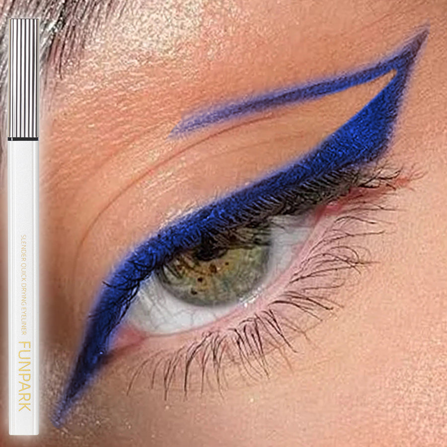 1PC New Blue Quick Drying Liquid Eyeliner Pen Waterproof Smooth Long Lasting Colourful Pigment Eye Liner Pen Makeup Eye Beauty
