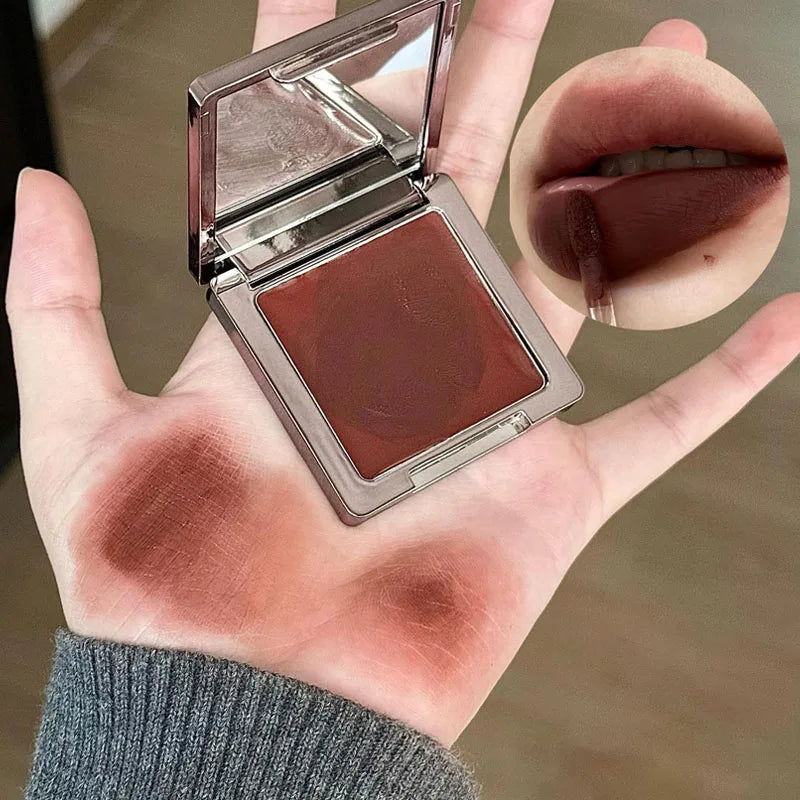 New Tender Rose Rouge Cream Lips and Cheeks Dual-use Rouge Blush Mud Brown Matte Multipurpose Paste Red Cheek Face Lips Makeup