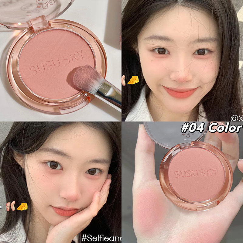 Rabbit Monochrome Blush Matte Matte Long-lasting Color Not Easy to Fly Whitening Rouge