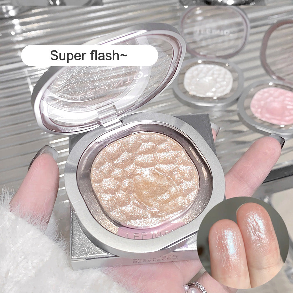 Highlighting Powder Pearlescent Fine Mashed Soft Texture Non-flying Powder Brightening Long-lasting Highlighter Palette