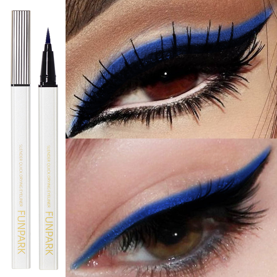 1PC New Blue Quick Drying Liquid Eyeliner Pen Waterproof Smooth Long Lasting Colourful Pigment Eye Liner Pen Makeup Eye Beauty