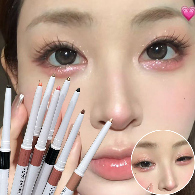 Double-ended Waterproof Eyeliner Gel Pencil Matte Shimmer Aegyo-sal Pen Black Lasting Not Blooming Quick Drying Eye Liner Makeup