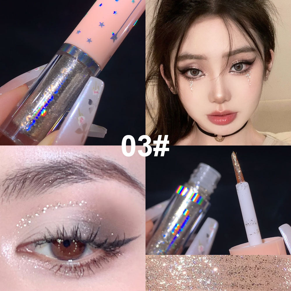 Shimmer Liquid Eyeshadow Ultra Glitter Bed Silkworm Pen Brightening Eyeshadow Liquid highlight Liquid highlight
