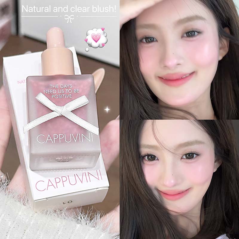 Natural Light Pink Bubble Blush Easy to Apply Tender Long-lasting Makeup Liquid Blush Expansion Color Rouge