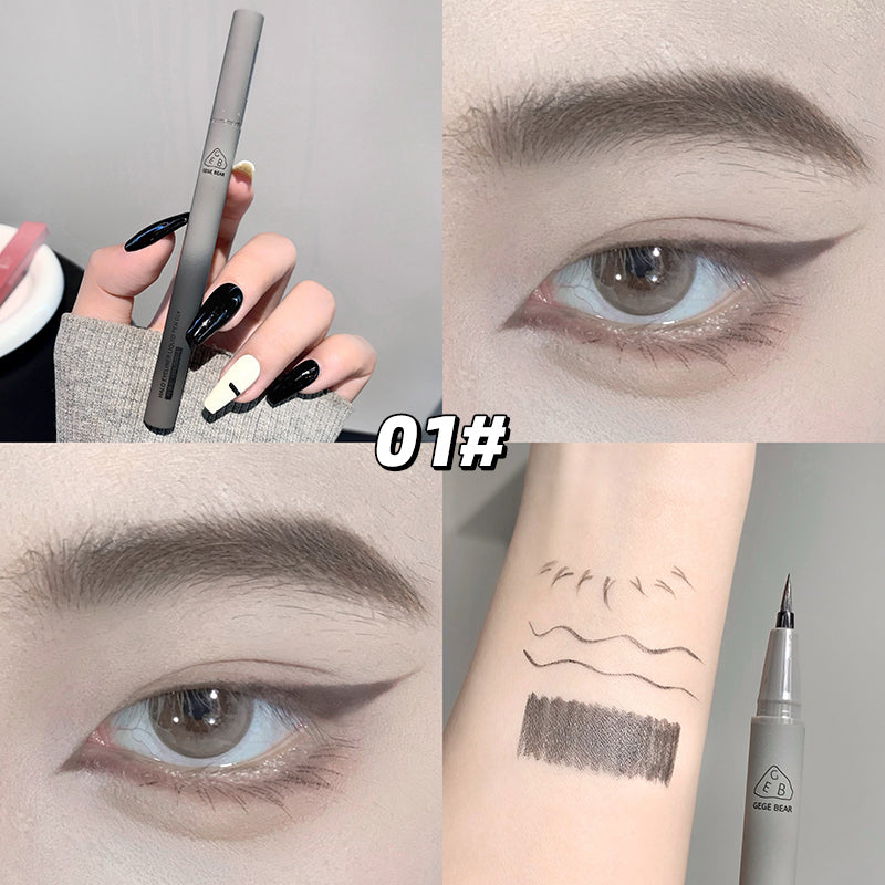 1pc Waterproof Quick Dry Liquid Eyeliner Pen Ultra-fine Matte Sweatproof Beauty Eye Makeup Black/Brown Eye Liner Lying Silkworm