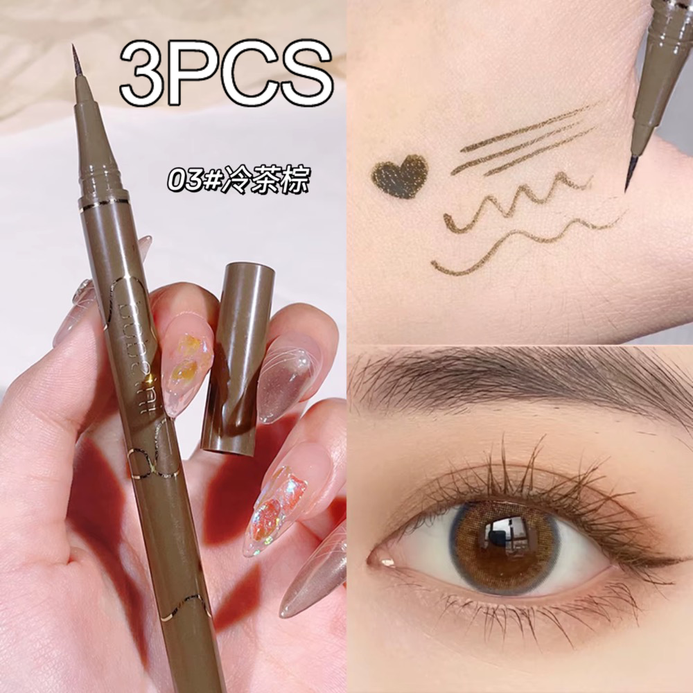 Slim eyeliner is waterproof   sweat-proof   long-lasting and non-smudged Newbie brown eyeliner liquid pen