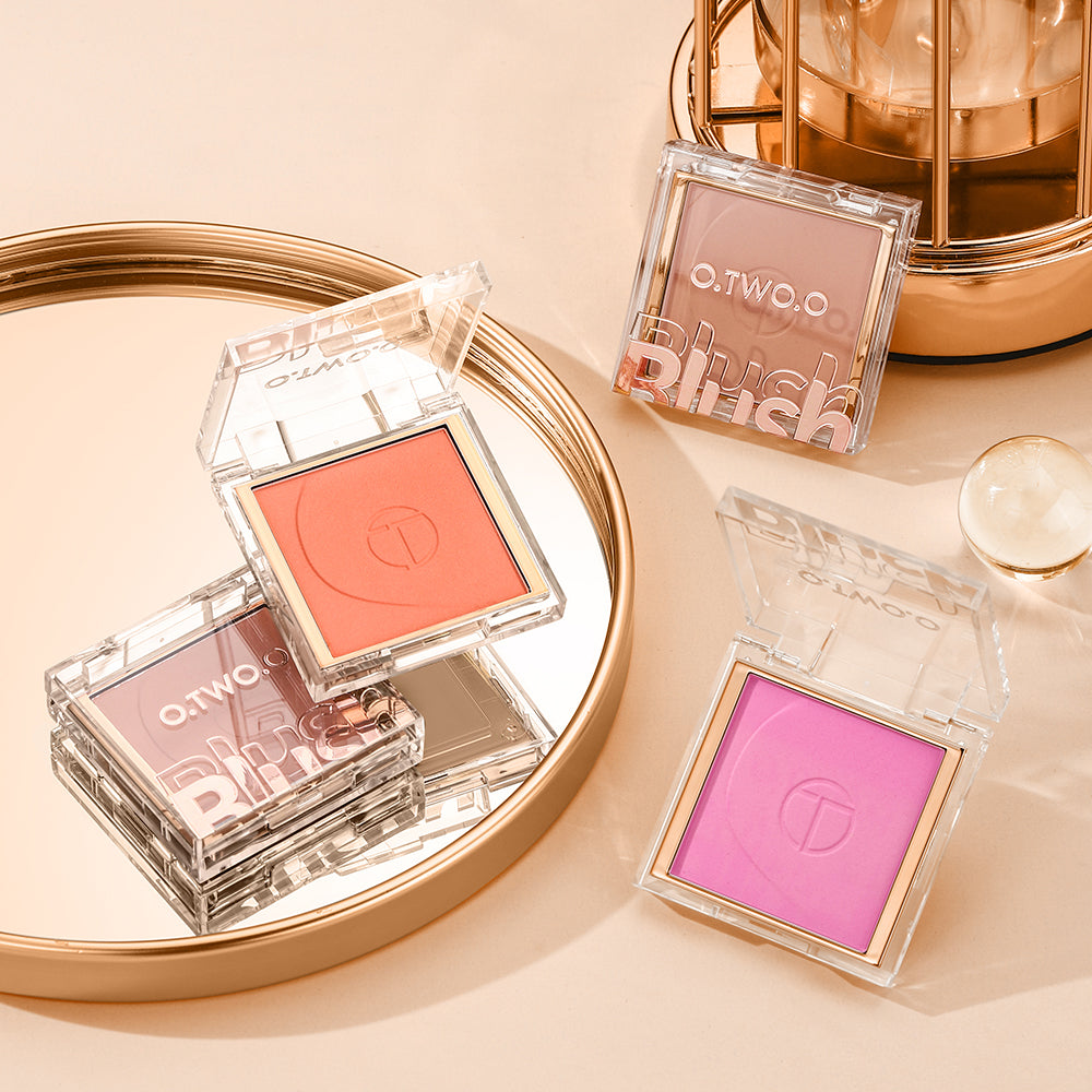 Coral Pink Makeup Blush Mineral Soft Blush Powder Natural Cheek Contour Palette Shadow Matte Rouge Powder Blusher
