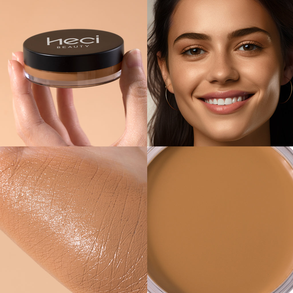 Waterproof Foundation Full Coverage Oil-control Matte Velvet Nourishing Flawless Cream Foundation  0.7oz Cream Bronzer Makeup