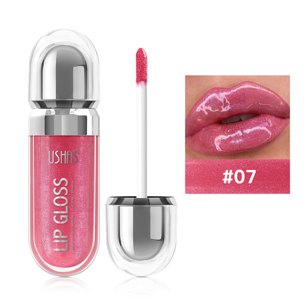 12 colors mirror fine flash liquid lipstick pearlescent color waterproof sweatproof non-stick cup lip gloss