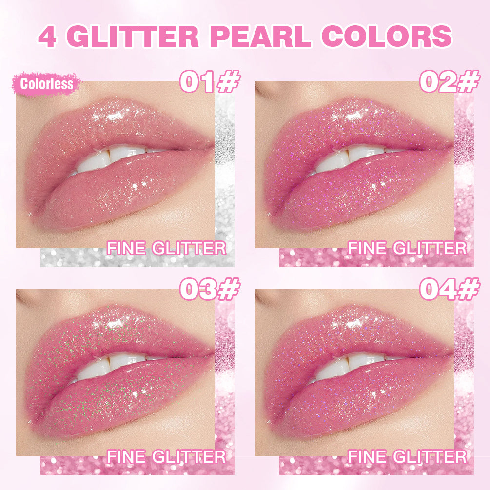 Glitter Lipstick Lip Balm Color Change Transparent Moisturizing Crystal Jelly Pearlescent Lip Plumper Gloss Tint Cosmetic