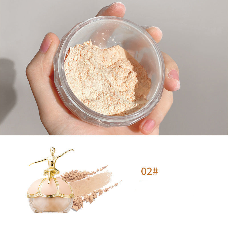 Air Ballerina Powder Cosmetics Oil Control Waterproof Compact Powder High Coverage Makeup Base Translucent Powder Large Capacity