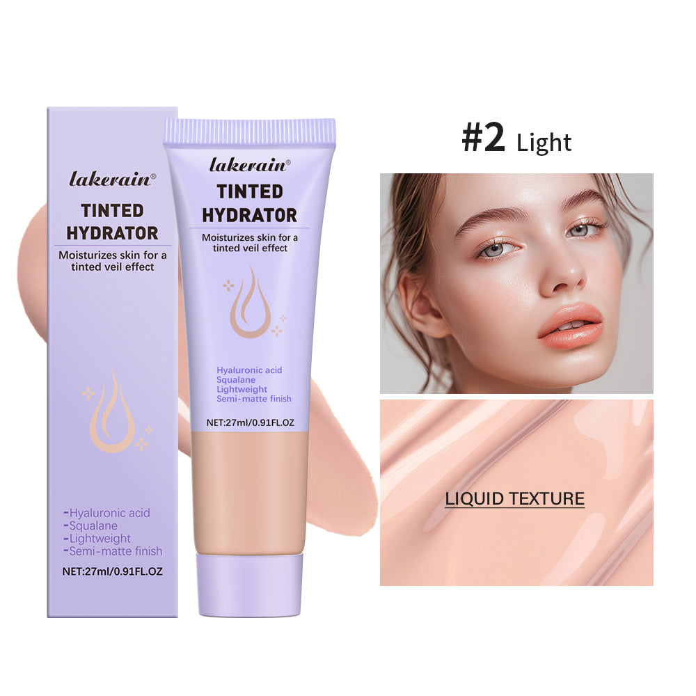 High Coverage Foundation Tinted Hydrator Matte Finish Light Oil-Free Moisturizing Makeup Hyaluronic Acid Sheer