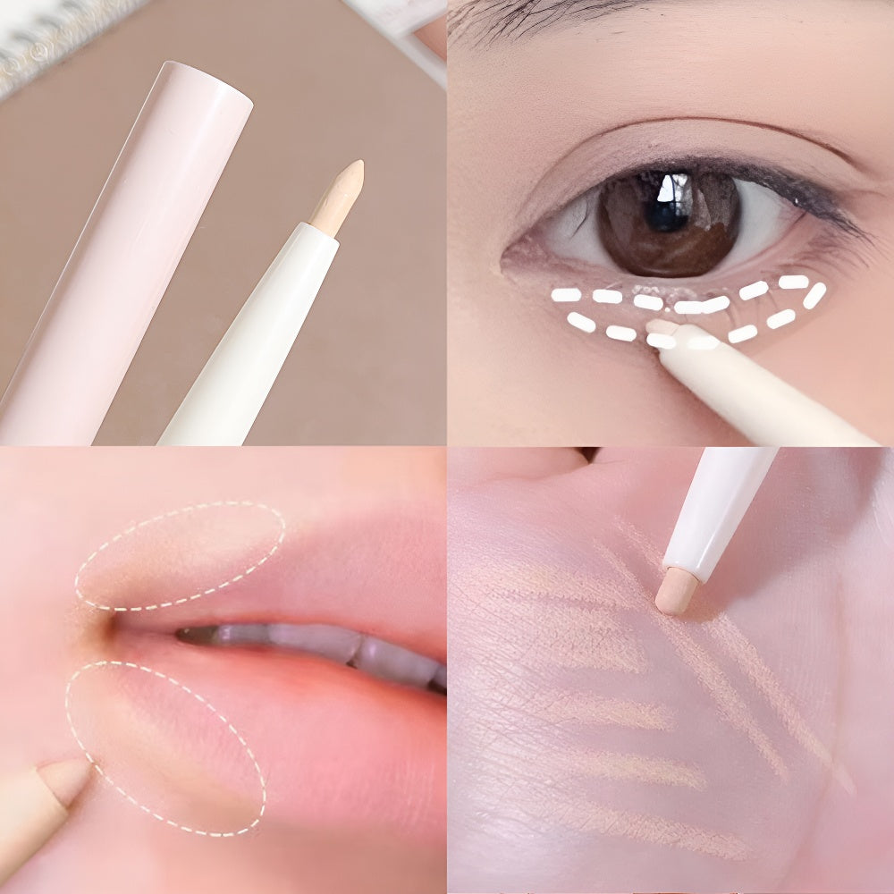 3 Color Face and Eye Concealer Pen Natural Perfect Contour Pen Water-based Soft Lip Liner Easy to Apply Face Brighten Makeup