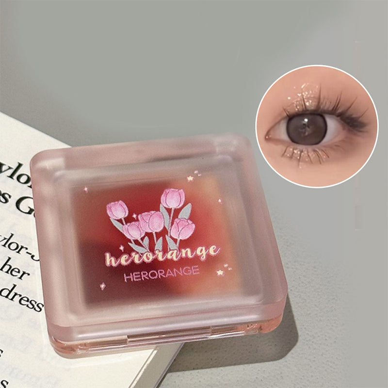 Mini three pieces of eye shadow matte Pearlescent flash to tender makeup not easy to fly powder white eyeshadow tray