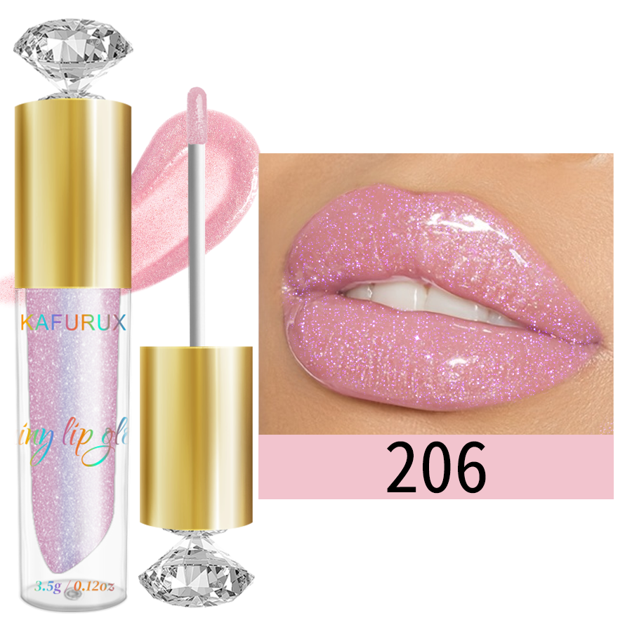 9 Colors Moisturizing Diamond Shimmer Glitter Lip Gloss Makeup Sparkling Glitter Liquid Lipstick Pearl Lip Gloss Sexy Lip